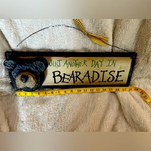 Wooden Bear sign